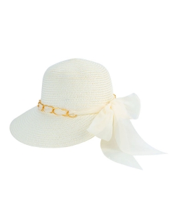 Hepburn Fashion Sun Hat HA320138 IVORY
